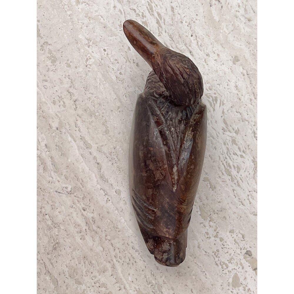 Wooden Duck Decoy Sculpture Hand Carved Rustic Nautical Decor Vintage Hardwood - Picture 7 of 9